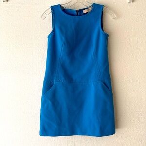Blue dress with pockets and back zipper